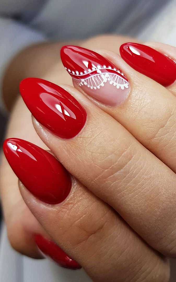 Red Acrylic Nail Designs in Polished And Matte Shades Page 12 of 27